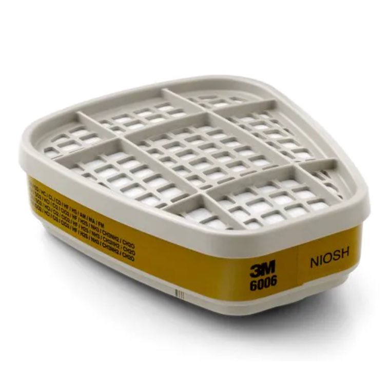 Phin lọc hỗn hợp hơi hữu cơ/vô cơ 3M 6006, 30 cặp/thùng