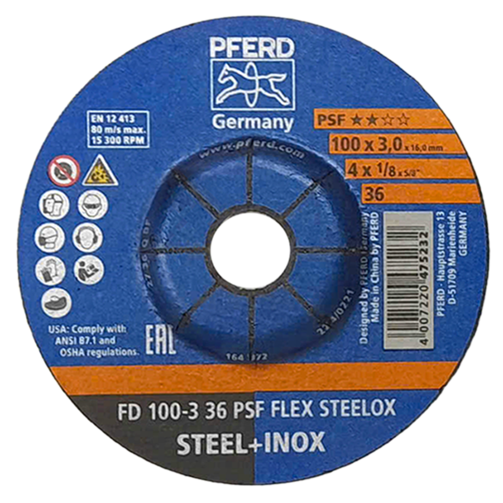 Đá mài Pferd FD 100-3 A36 PSF FLEX STEELOX/16 – 45730