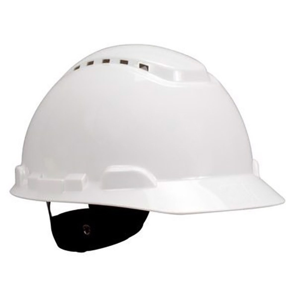 3M H-701V, White hat with vented, 20pcs/carton