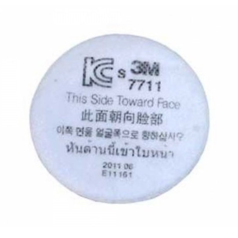 [EIDV03637] Filter 3M 7711 (1000 Pcs/Carton) use with filter retainer 3M 774, use for 3M mask 1 filter
