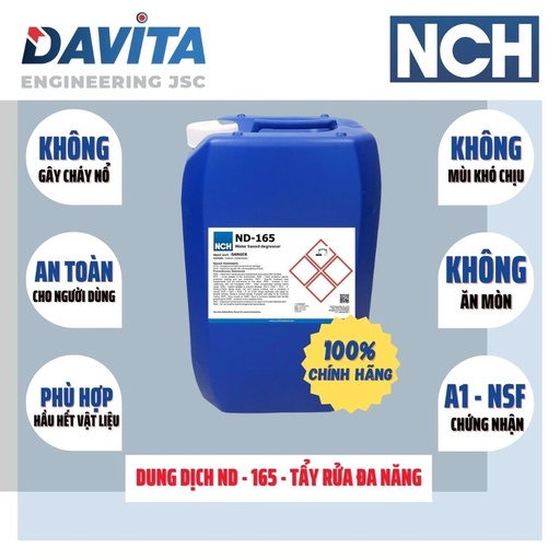 ND-165 (26L/drum)- Industrial oil degreaser chemical with NSF certificate