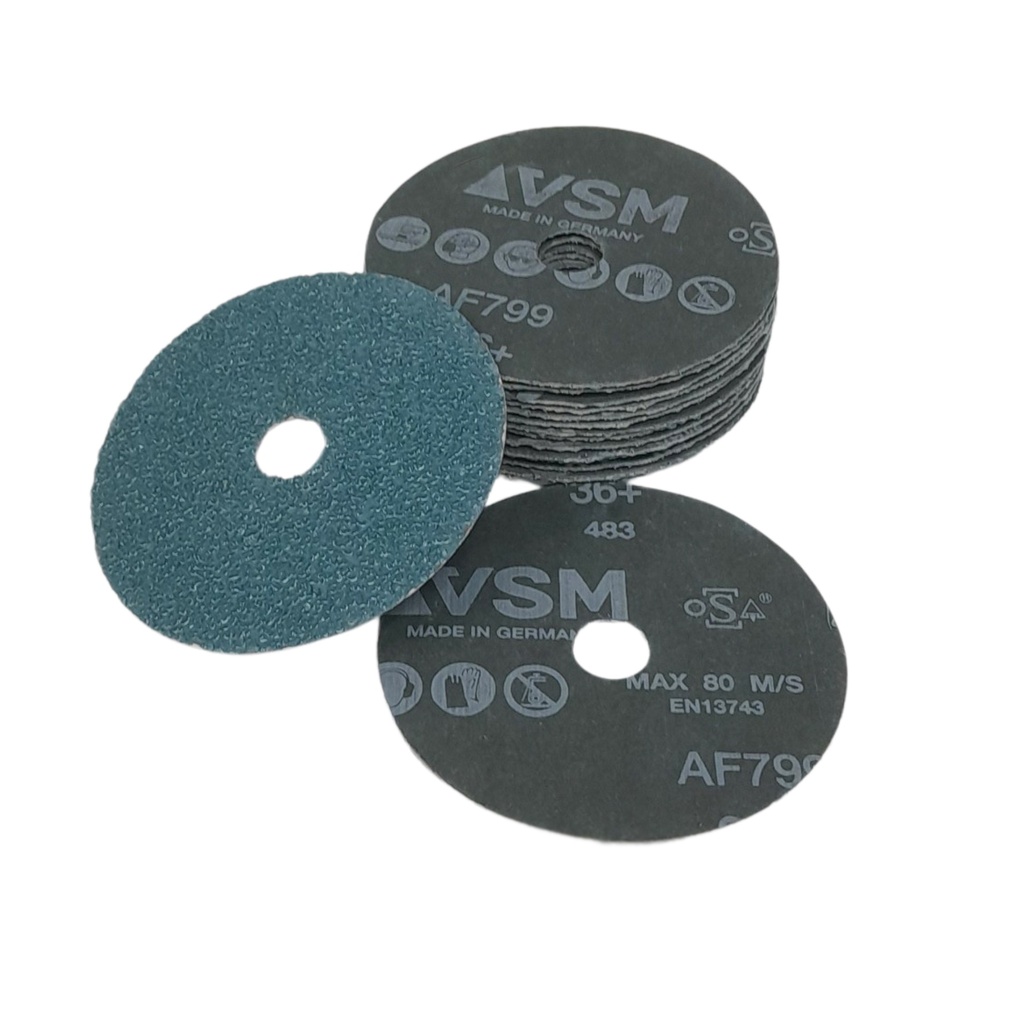 Fibre disc VSM Soft Grinding, Size 4 inch, 100mm, AF799 Actirox P36, Ceramic type