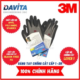 [EIDV03556] Găng tay Chống cắt 3M (Cấp độ 1)- Màu Xám- Size L