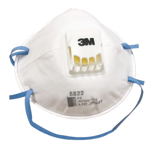 3M 8822 respirator with valve, 10 pcs/Box, 240 pcs/Carton