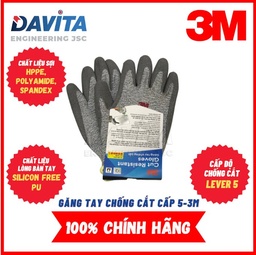 [EIDV04017] 3M anticut gloves (level 5)- Grey white- Size L