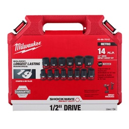 [EIDV04697] Milwaukee 49-66-7013, 14pcs impact socket kit, size 1/2 inch drive