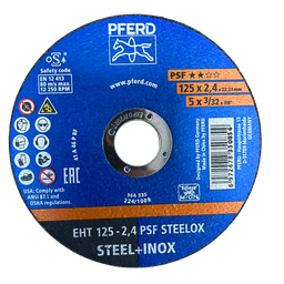 [EIDV04926] Pferd cutting disc 5 inch, size 125x2.4x22.23mm, EHT 125-2,4 PSF STEELOX, code 350854