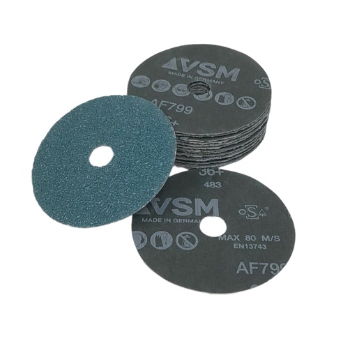 Nhám đĩa Mài mềm VSM, Size 4 inch, 100mm, AF799 Actirox P36, hạt Ceramic